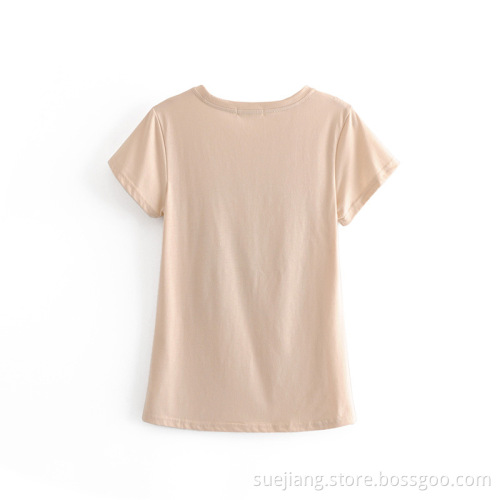 Women's New Motorcycle Beauty Printed T-shirt